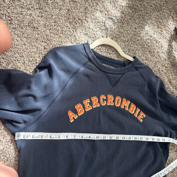 Vintage Abercrombie & Fitch Shirt Adult L Blue Logo V Neck Sweatshirt Y2K 90s - Picture 7 of 9